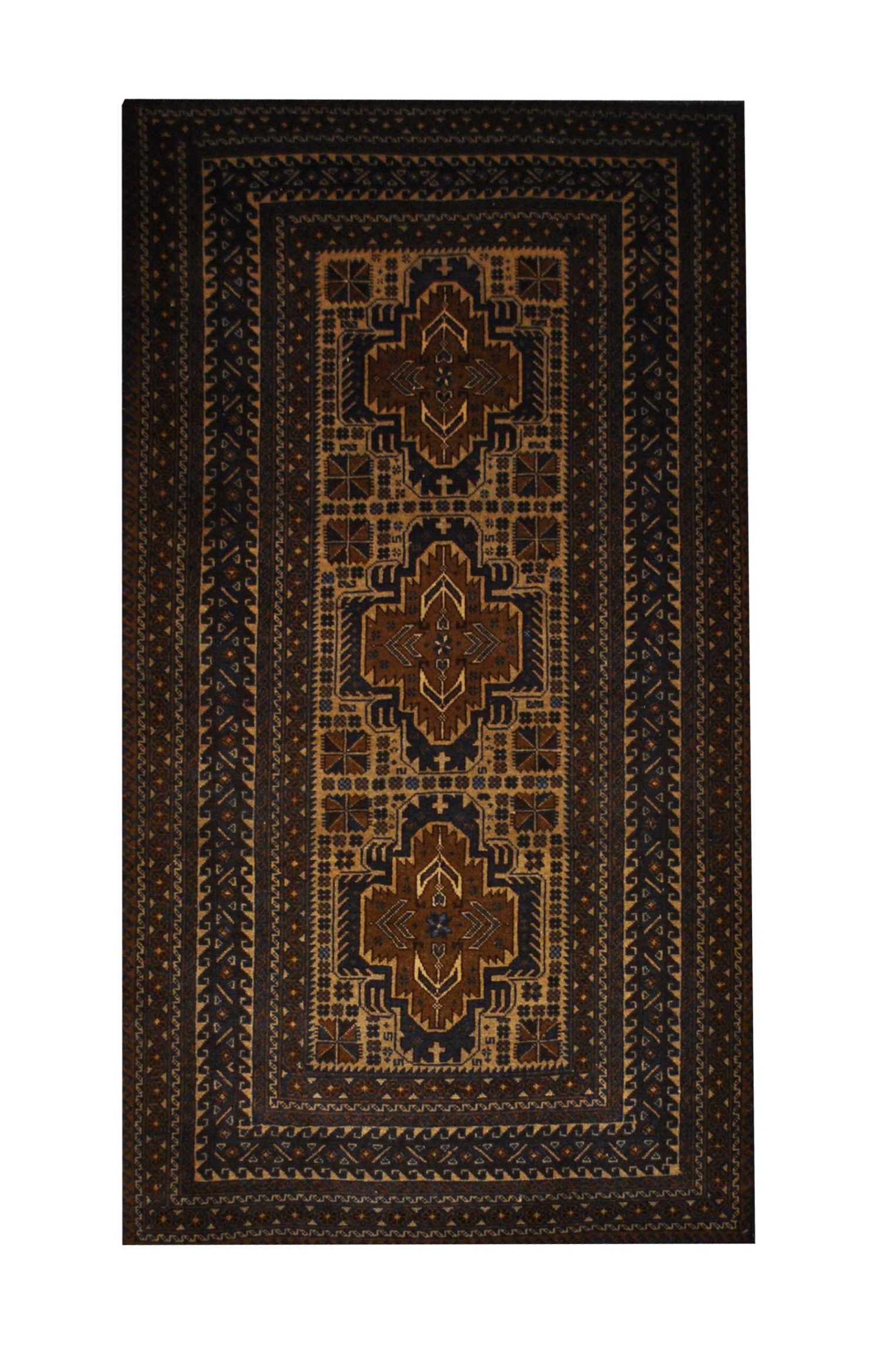 Balouchi Tribal 3' 9" x 6' 9" Wool Handmade Area Rug - Shabahang Royal Carpet