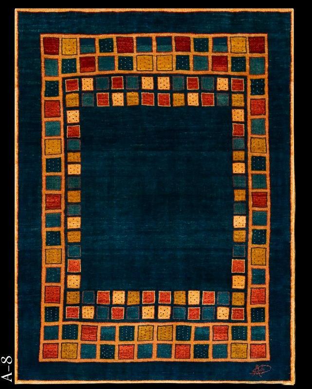 Persian Gabbeh 3' 8" x 5' Blue Wool Handmade Area Rug - Shabahang Royal Carpet