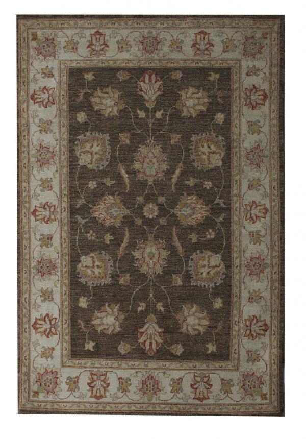Peshawar 3' 4" x 5' 1" Brown Handmade Area Rug - Shabahang Royal Carpet
