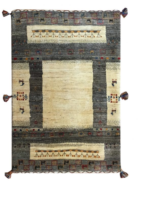Persian Gabbeh 2' 9" x 4' 3" Undyed Natural Wool Handmade Area Rug - Shabahang Royal Carpet