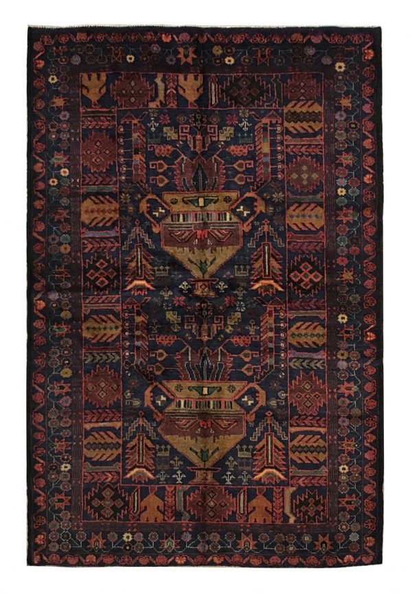 Balouchi Tribal 4' 2" x 6' 6" Wool Handmade Area Rug - Shabahang Royal Carpet