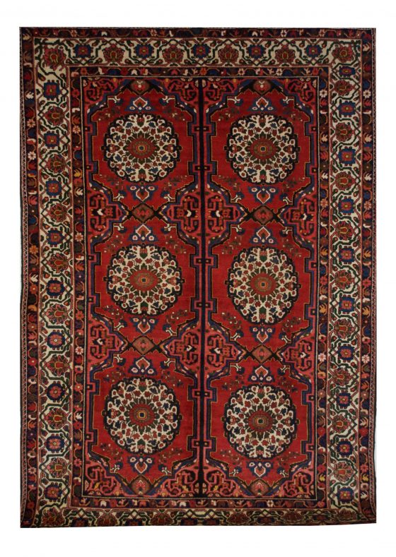 Vintage Persian Bakhtiari 7' 3" x 10' 2" Handmade Wool Area Rug - Shabahang Royal Carpet