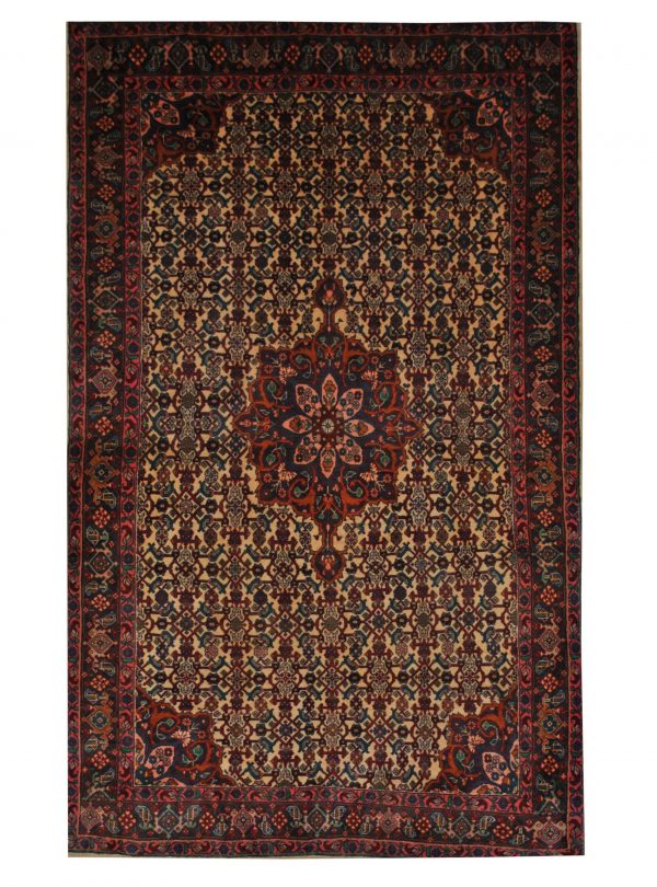 Vintage Persian Sarouk 4' 2" x 6' 10" Handmade Wool Area Rug - Shabahang Royal Carpet