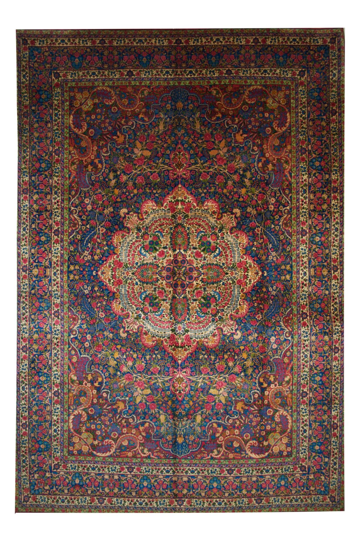 Antique Persian Yazd 9' 2" x 13' 3" Handmade Area Rug - Shabahang Royal Carpet
