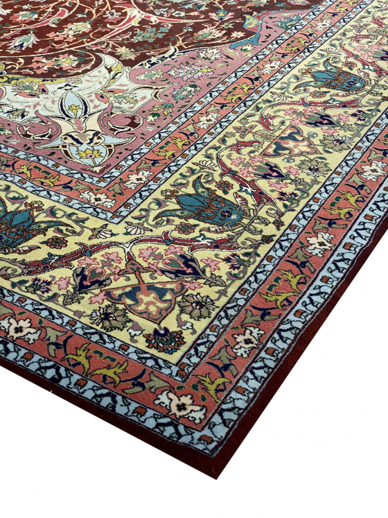 Semi-Antique Persian Tabriz 9' 7" x 12' 7" Handmade Area Rug - Shabahang Royal Carpet