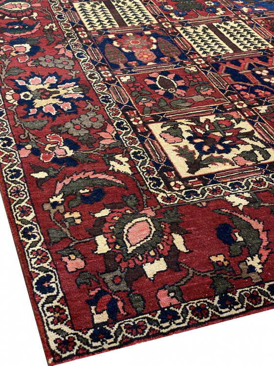 Vintage Persian Bakhtiari 8' 2" x 11' 3" Handmade Wool Area Rug - Shabahang Royal Carpet
