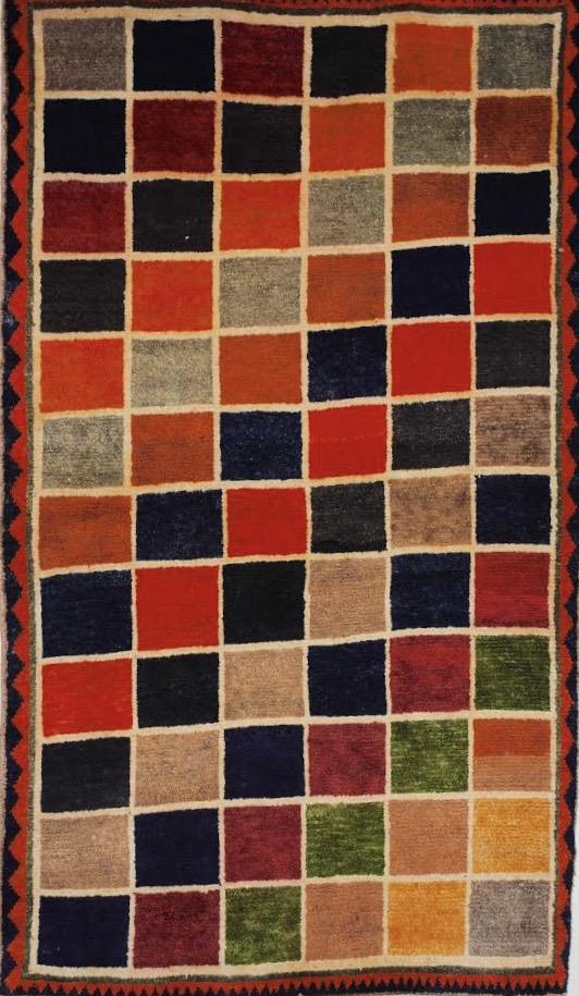 Vintage Persian Gabbeh 3' 6" x 6' 3" Handmade Wool Area Rug - Shabahang Royal Carpet