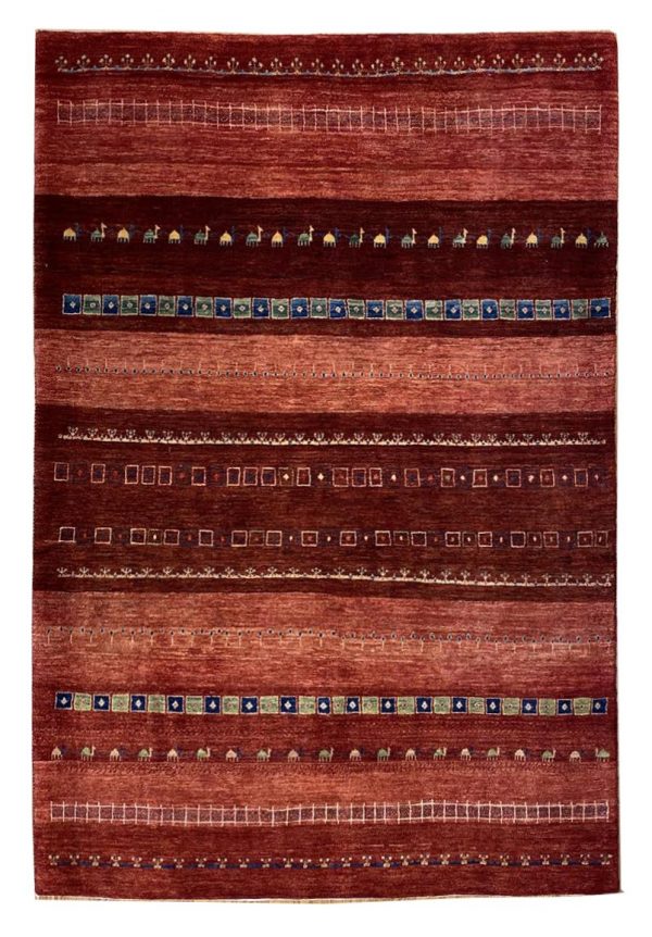 Persian Gabbeh 5' 4" x 8' Wool Handmade Area Rug - Shabahang Royal Carpet