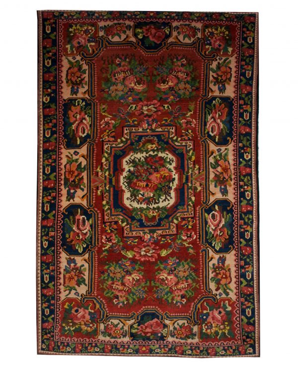 Antique Persian Bakhtiari 4' 10" x 7' 10" Handmade Wool Area Rug - Shabahang Royal Carpet